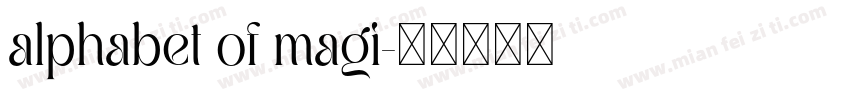 alphabet of magi字体转换